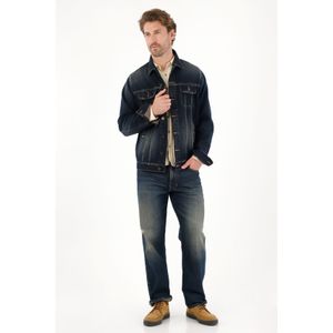 Abrigo tipo Trucker azul para hombre