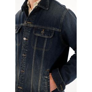Abrigo tipo Trucker azul para hombre