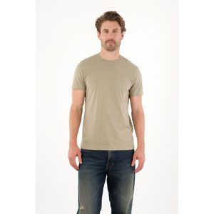 Camiseta manga corta con raqueta bordada verde para hombre