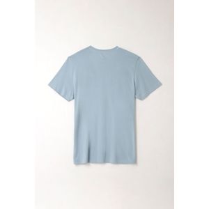 Camiseta básica azul para hombre