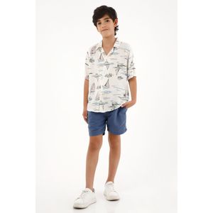 Camisa tipo bowling estampada para niño