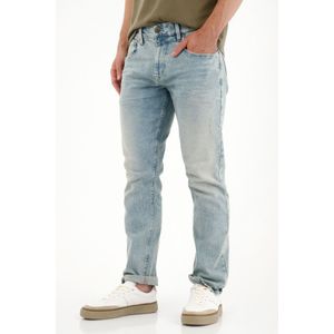 Jean Recto con arrugas 3D azul claro para hombre
