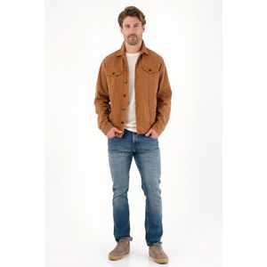 Jean Nudy con efecto craquelado azul para hombre