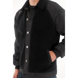 Chaqueta Bomber con mix de telas para hombre