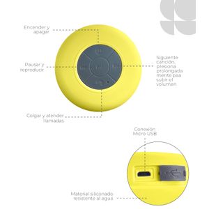 Parlante Inalambrico Ducha Amarillo