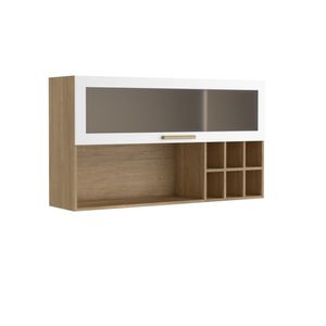 Mueble superior de cocina  de 120 cm en MDP Blanco