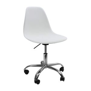 Silla DKR Tipo Eames Ruedas Blanca