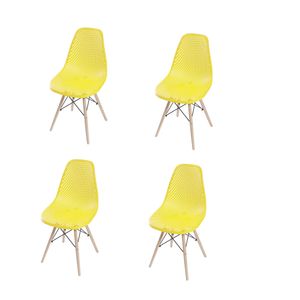 Kit x4 Sillas Colmeia Amarillas