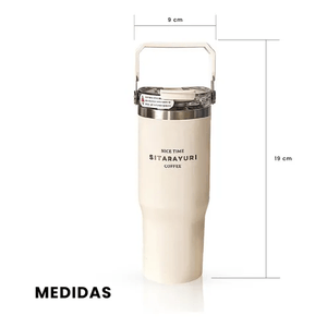 Termo Acero Inoxidable 600ml Manija Superior Frío/calor Coffee Flask Beige Innovo Sitarayuri