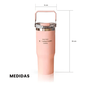 Termo Acero Inoxidable 600ml Manija Superior Frío/calor Coffee Flask Rosa Innovo Sitarayuri