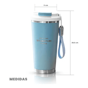 Termo Vaso Acero Inoxidable 532 Ml Frío Calor Coffee Azul Innovo Sitarayuti