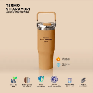 Termo Acero Inoxidable 600ml Manija Superior Frío/calor Coffee Flask Café Innovo Sitarayuri