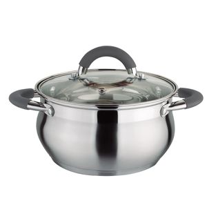 Olla con Tapa 18 cm Acero Inoxidable - Gris