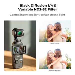 Filtro Osmo Pocket 3 2 en 1 ND Variable ND2-ND32 + Black Mist 1/4 K&F Concept
