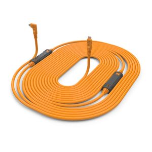 Cable TetherPro USB-C a USB-C de ángulo recto (9.4m) Naranja