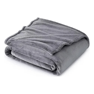 Cobija Manta Térmica Suave Piel Durazno 180 X 240 Silver Gris Liviana Innovo