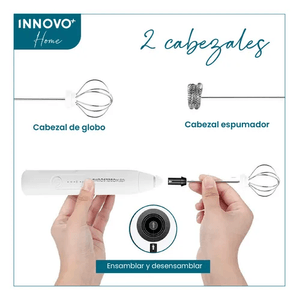 Batidor Espumador Recargable Para Cocina Eléctrico 2 En 1 Nobelsound Innovo