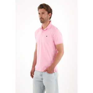 Polo en tela piqué licra rosada para hombre