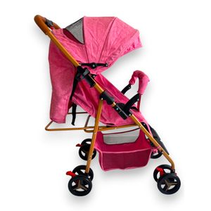 Coche Para Bebe Con Capota Expandible Fino Reversible 701-3 Rosado