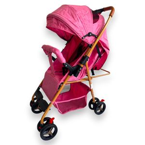 Coche Para Bebe Con Capota Expandible Fino Reversible 701-3 Rosado