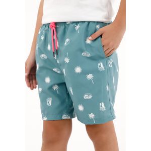 Pantaloneta de baño con estampado playero para niño