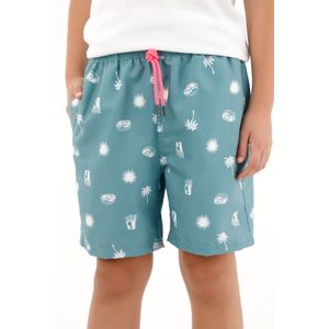 Pantaloneta de baño con estampado playero para niño