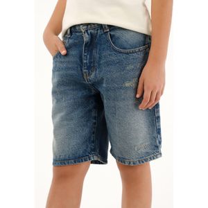 Bermuda Nudy con desgastes azul para niño