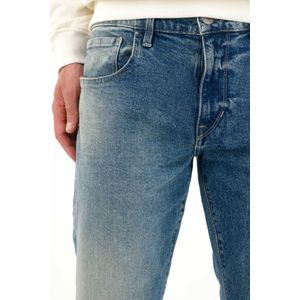 Jean Recto de tiro medio azul para hombre