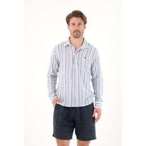 Camisa manga larga con diseño a rayas para hombre