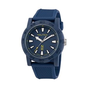 Reloj Nautica NAPATF202 Ayia Triada Analógico Hombre, Caja Bio-Cerámica 44?mm, Correa Fibra de Trigo Azul, 50?m