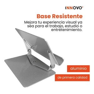 Base Soporte Para Celular Tablet Holder Escritorio 360 Inclinación Acero Inoxidable Plegable Innovo
