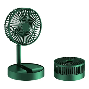 Mini Ventilador Mesa Recargable Con Base De Celular Ajustable 3 Velocidades Verde Innovo