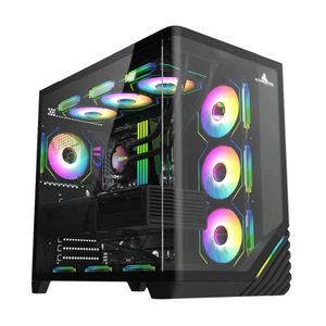 Chasis Gamer Iceberg Crystal Wave L Negro 7 Ventiladores ARGB Maxi Infinity