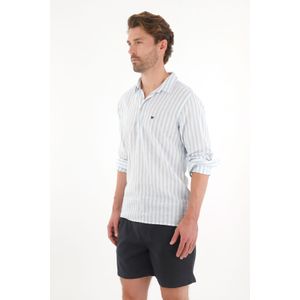 Camisa manga larga con diseño a rayas para hombre