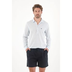 Camisa manga larga con diseño a rayas para hombre