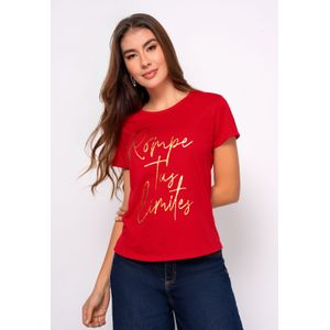 Camiseta Mujer Rojo Mp 111094