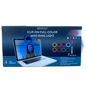 Aro de Luz Vivitar VIVRLRGBMINI Clip Mini 7 Colores Recargable