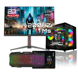 Computador Gamer Janus Amd Ryzen 5 4655G Memoria Ram 32Gb Ssd 1TB M.2 Board A520M-A Pro Fuente Janus 400W MONITOR 27" GAMER JANUS 200HZ 1MS WINDOWS PR