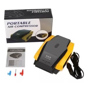 Compresor De Aire Mini A Bateria Portatil Inflador Color Negro