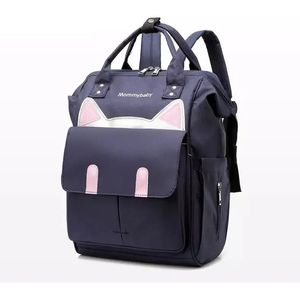 Bolso Pañalera Multifuncional Bebe Mochila Gatico 1406 Rosado