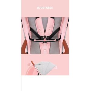 Coche Paseador Para Bebe Tipo Maleta + Toldillo PD6609-2 Rosado