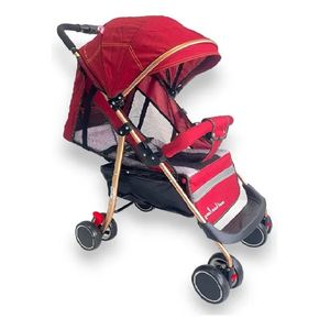 Coche Paseador Fino Reclinable Cierre Fácil 8076 Rojo