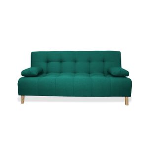 Sofa Cama Sabathy 180x94x80 cm Verde + Cojines