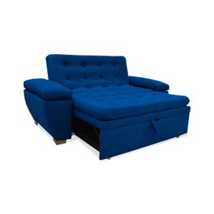 Sofa Cama Multifuncional Magnin 180x95x80 cm Azul Petroleo + Cojines