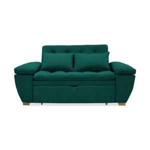Sofa Cama Multifuncional Magnin 180x95x80 cm  Verde + Cojines
