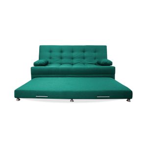Sofa Cama Portmann Nido Tarima 190x95 cm Verde + Cojines