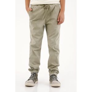 Pantalón jogger con pretina y bota elástica verde para niño