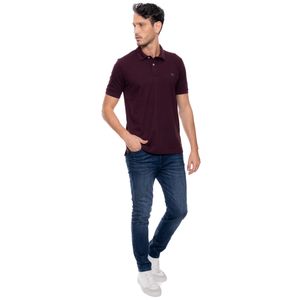 Polo Unicolor Logo Estampado