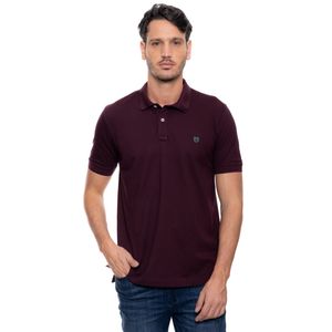 Polo Unicolor Logo Estampado