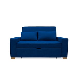Sofa Cama Multifuncional Hofer 180x150 Azul Petroleo